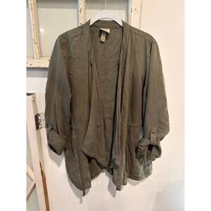 Knox Rose size medium army green Lyocell jacket